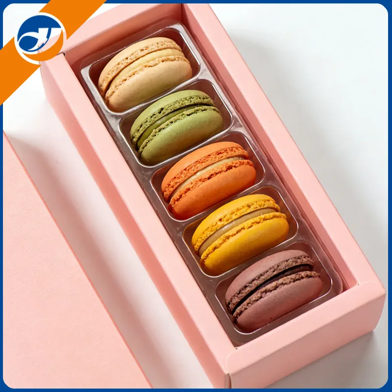 Divider နှင့် Window ပါသော Macaron ထုပ်ပိုးသေတ္တာများ